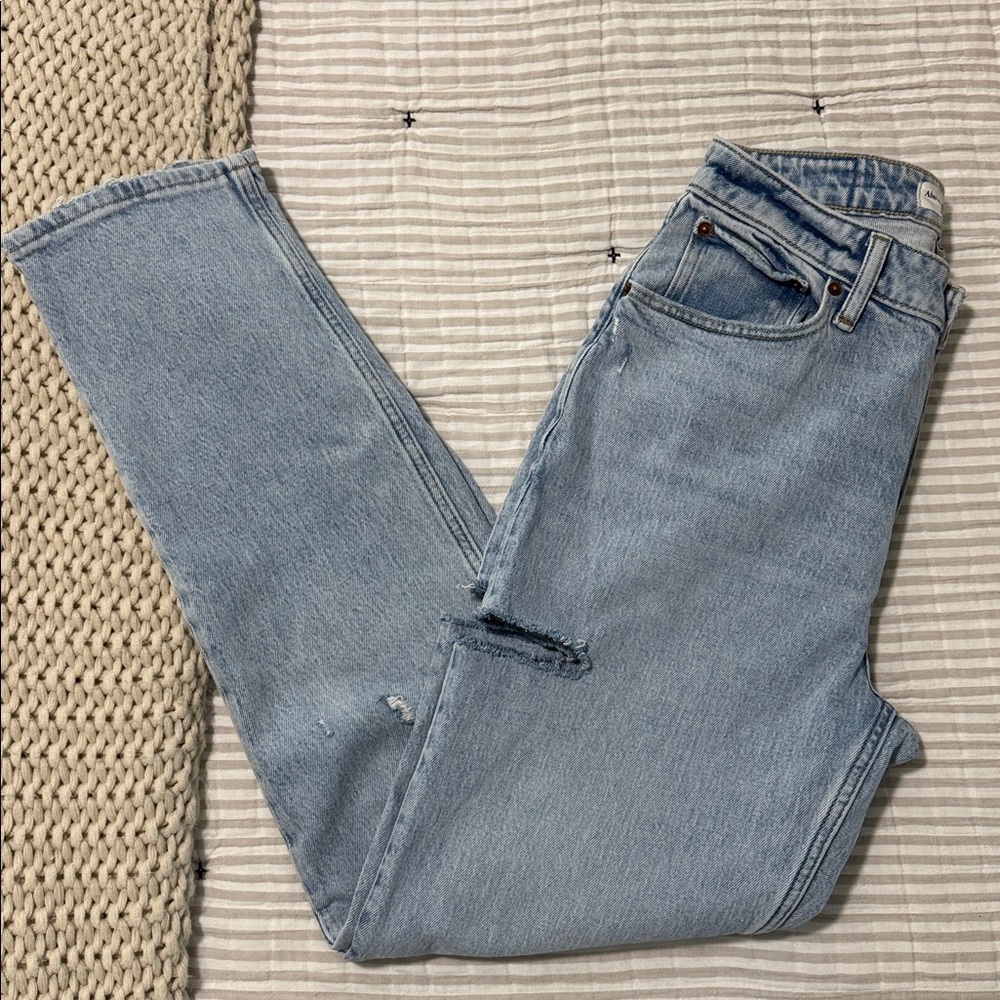ABERCROMBIE | curve love high rise dad jean size 26 R